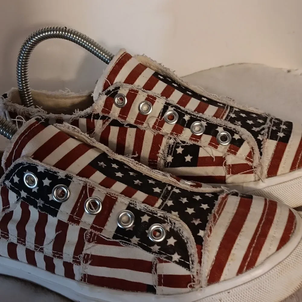 Corkeys Babalu Laceless Patriotic Sneakers